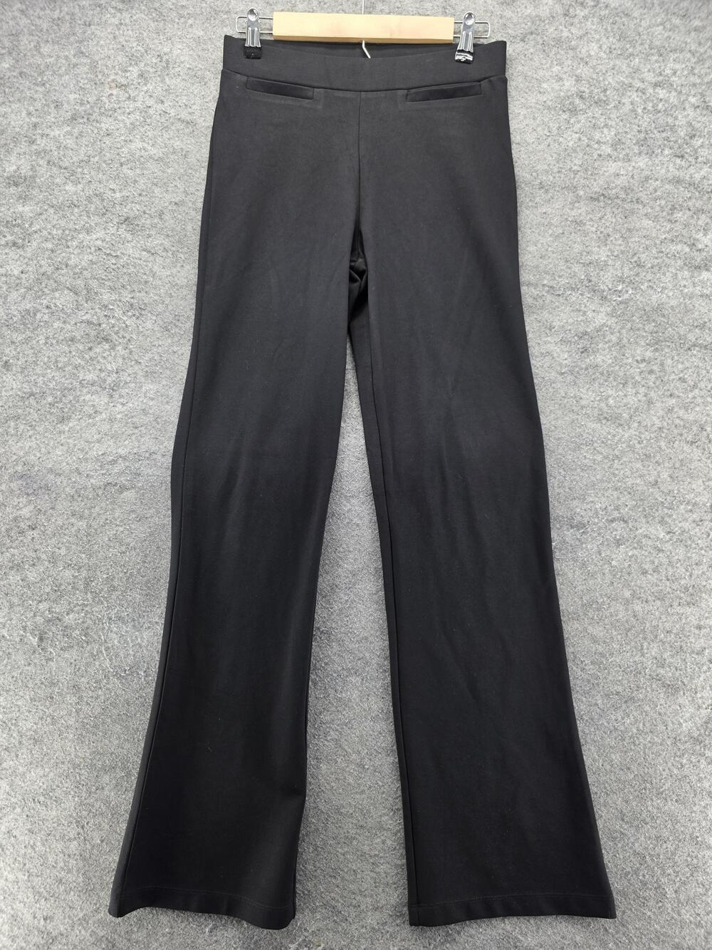 Matty M Pants Womens XS Black Dress Pants Ponte Elastic Pull On Pockets 33 In
